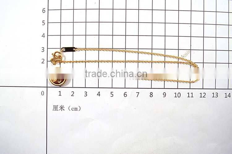 Latest design beads necklace rose gold button lucky necklace