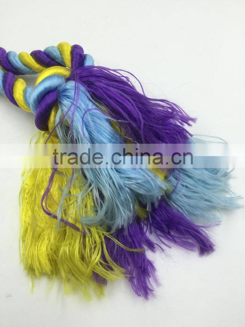 Pet product cotton rope rubber ball toy for dog