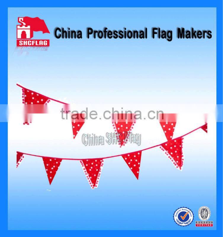 Decorative fabric bunting flags string flags