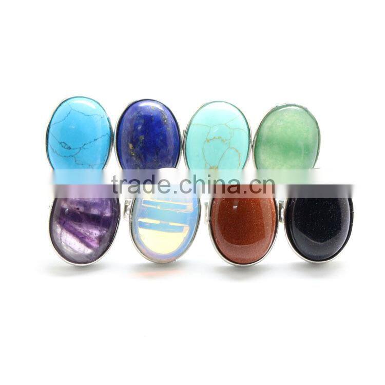 RG1008 Wire wrapped gemstone double terminated point rings,chakra healing crystal jewelry rings