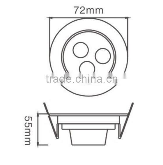 New style popular recessed led ceiling lights high brightness hot sale mini downlight 3W