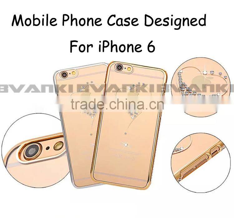 Hot Bling Mobile Phone Cover Sublimation For iPhone Cover,Mini PC Case For iPhone 6 Housing Back Cover Celulares Grandes