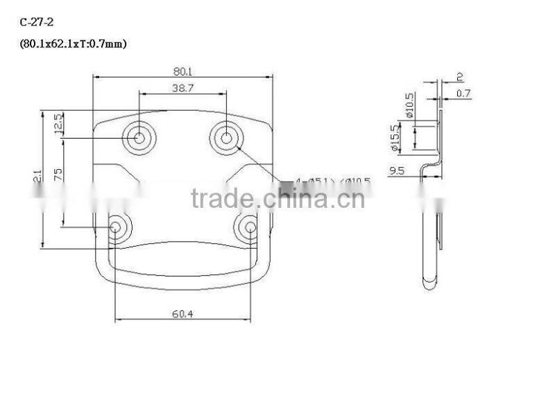 Heavy Duty Machine Applications Metal Drawer Handle