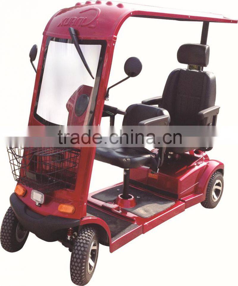 dual seats mobility scooter with canopy sight-seeing vehicle electric scooter power scooter