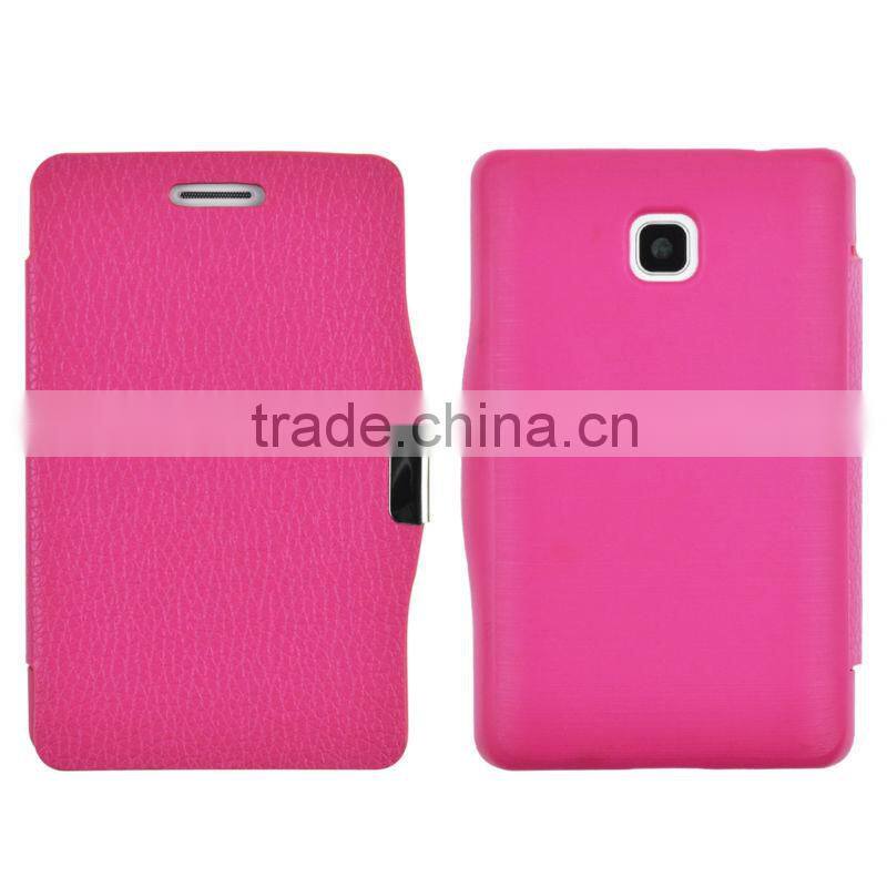 Book style Lichee Texture Leather cover case for LG P715 Optimus L7 II