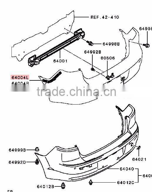 RR Bumper Face Support Bracket For Mitsubishi Lancer CY1A CY2A CY4A CY5A CY6A 6410C543