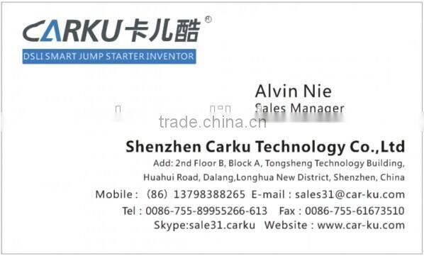 6000mAh auto mini car jump starter with USB charge cable