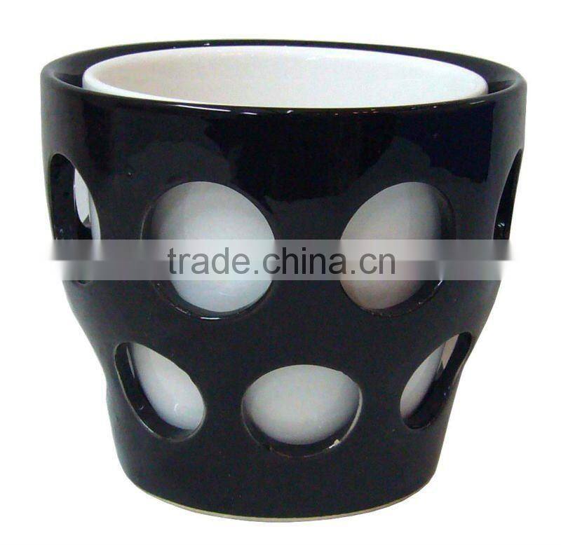 indoor ceramic vase set pot with butterfly beauty design