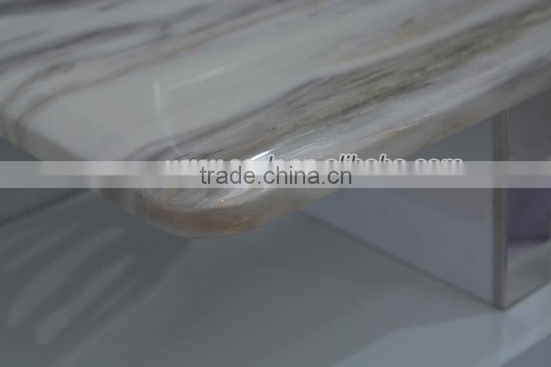 2015 soild wood Chinese marble glass table coffee table