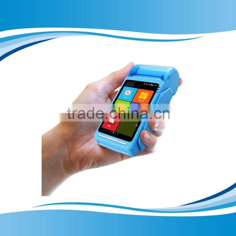 Factory price 4 inch touch Android pos terminal with thermal printer barcode scanner NFC reader