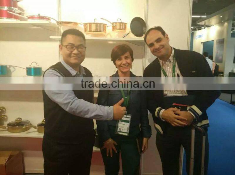 Forged/Pressed 3ply Clad Aluminum Copper non stick Fry pan Cookware Used in Chef