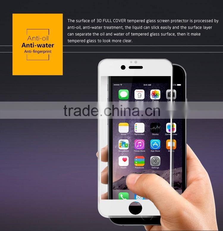 new premium full cover silicone edge 9H 0.33MM tempered glass screen protector for iphone 6
