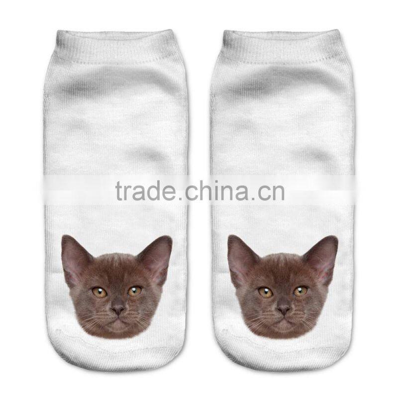 taobao ankle socks animals 3d digital full print colorful socks manufacturers