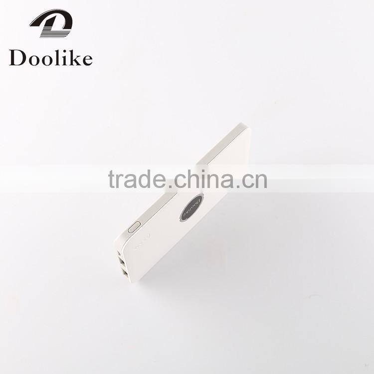 2016 Doolike Newest OEM/ODM Portable Mobile Power Bank For Phone 4000mA/6000mA/8000mA