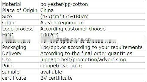 name tag jacquard luggage belt