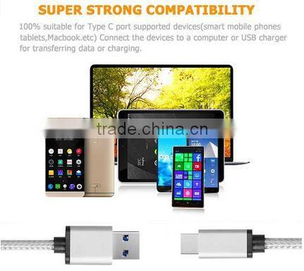 High speed best selling products nylon type C usb date cable for android and iphone