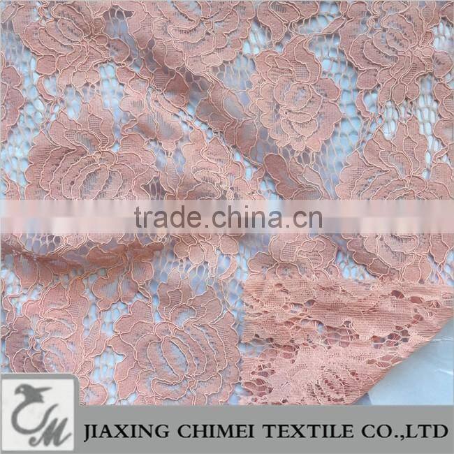 cording embroidery pink lace fabric