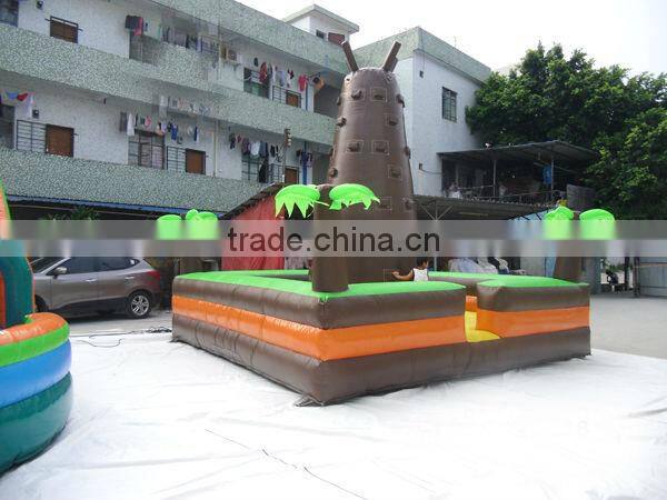 tropical rain forest inflatable climbing wall for sale