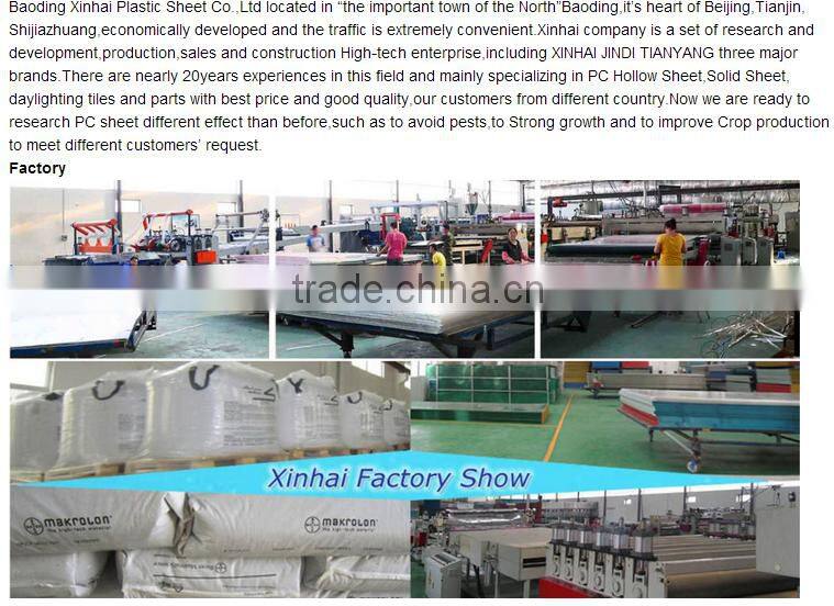 New design heat proof & sound insulation polycarbonate(pc) roofing panel