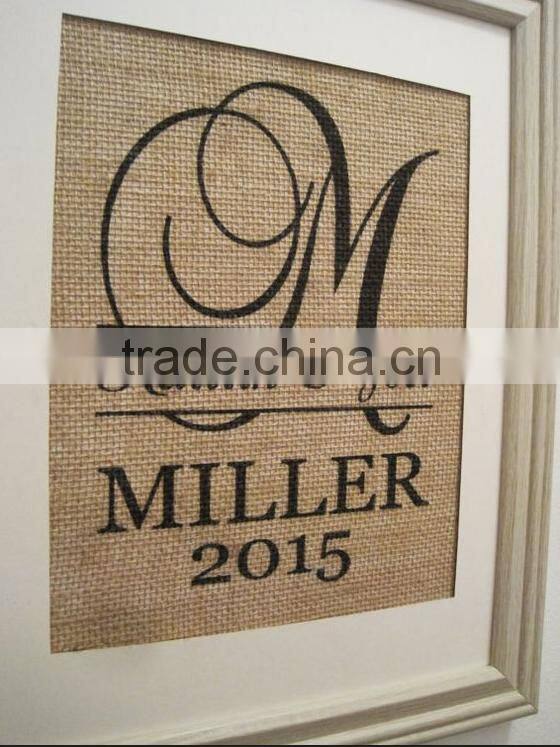 Personalized Monogram Hallowmas Burlap Blank Garden Decoration Flag