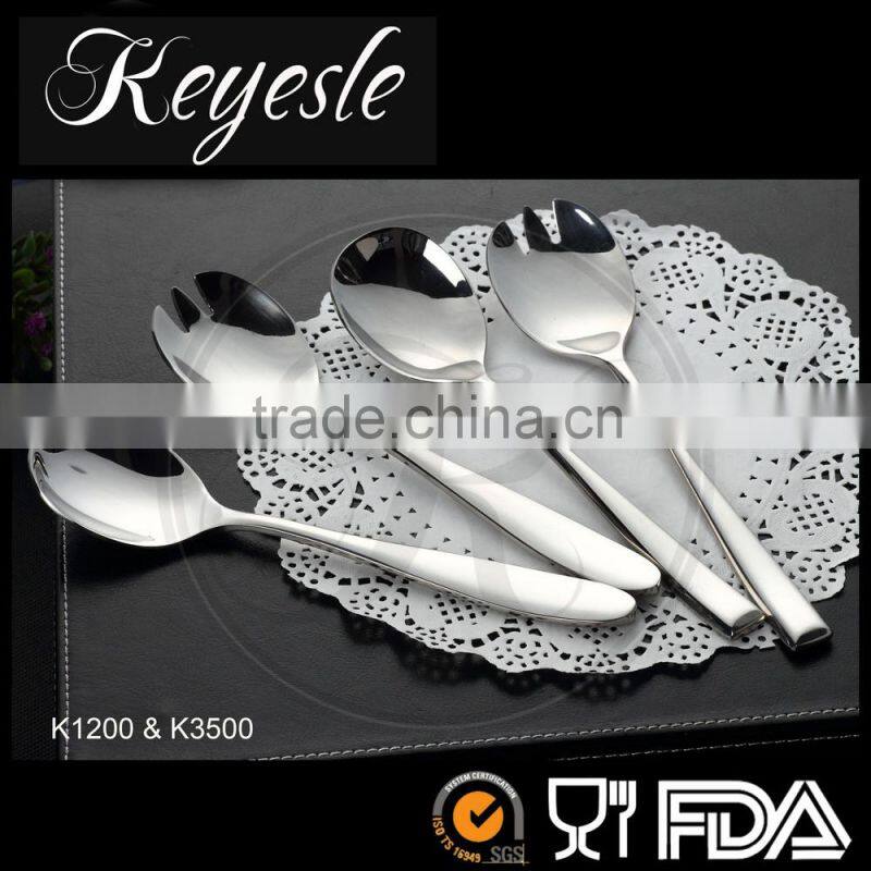 Serving spoon, salad spoon and fork, fruit and salad knife