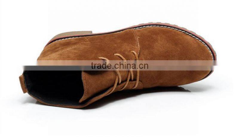 2016 fashion flat leather boot for ladies for woman made in China