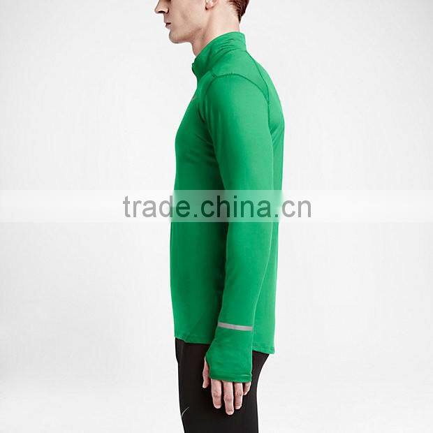 American t-shirt mens long sleeve gym t-shirts skin tights training gym shirt