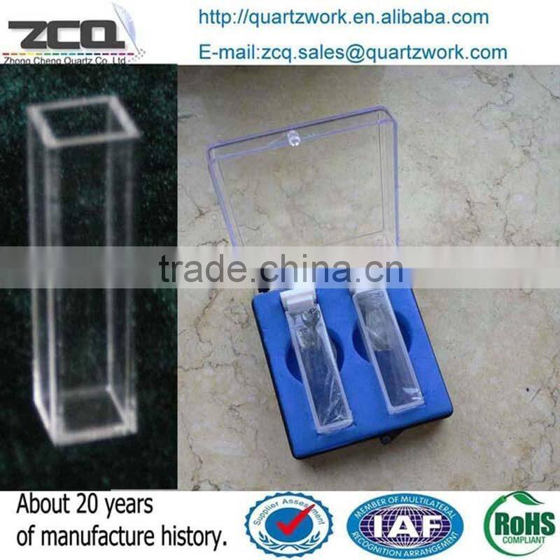 High Purity Lab Micro Quartz Cuvette Fused Silica Crucible