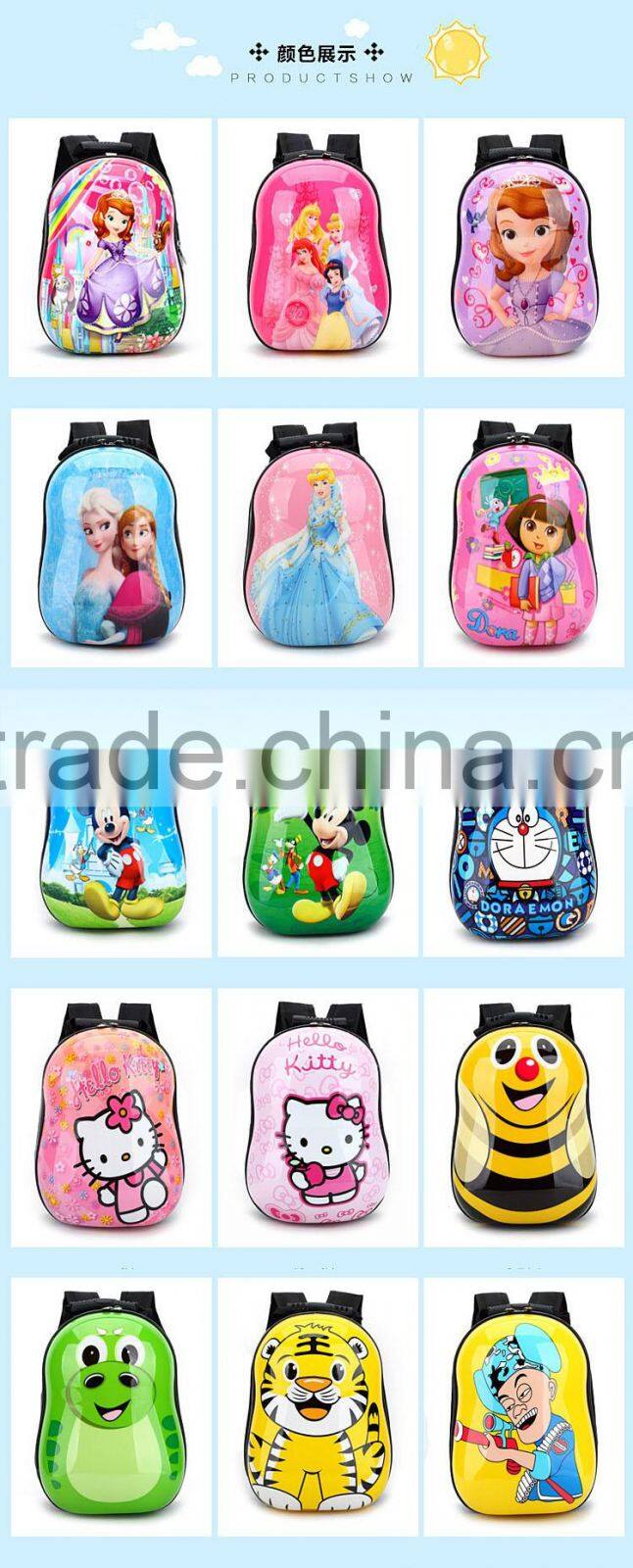 OEM / ODM Factory New Arrival Sofina the first kids cute 3D children backpacks child school bag