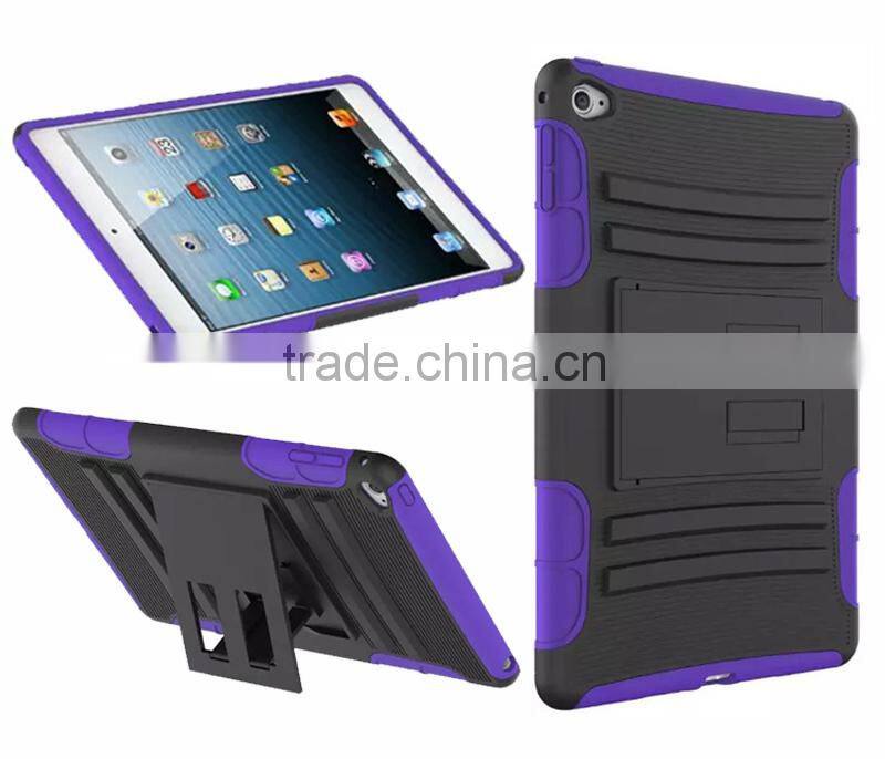 Tough duty stand hybrid defender armor cover for iPad mini 4 Pad accessory