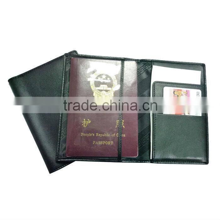 Custom Logo Zipper Leather Travel Organizer Wallet