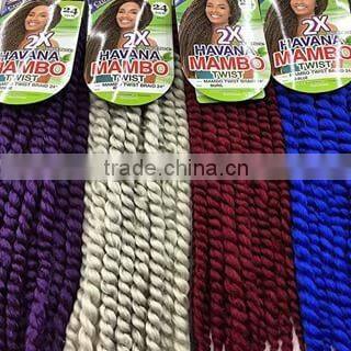 Premium 24" Havana Mambo Twist Crochet Pretwist Hair Havana Twist Crochet Braids Afro Extension Havana Mambo Twist Beauty Hair