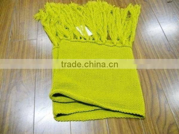 fashion lady cashmere knitted fringe scarf
