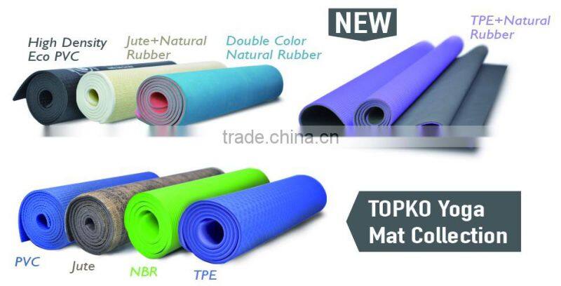 2016 TOPKO Hot Sale Eco - Friendly Anti-slip Custom High Density Yoga Mat