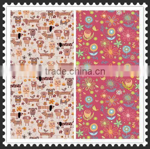 Hot selling lovely printed taffeta fabric