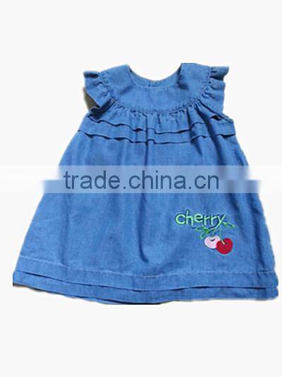 lovely baby ruffle dress new design dress without sleeve baby girl dress