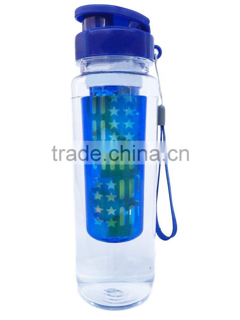 Tritan ,High Quality plastic infuser water bottle
