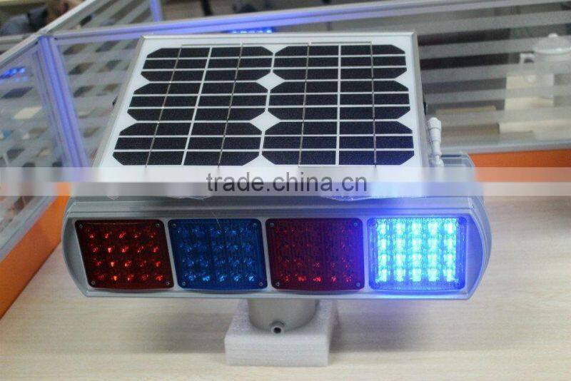 Super bright kutuo two-sided solar power system warning light dubai traffic