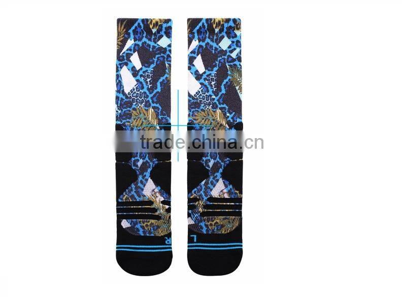 customized cool design dye sublimation basketball socks