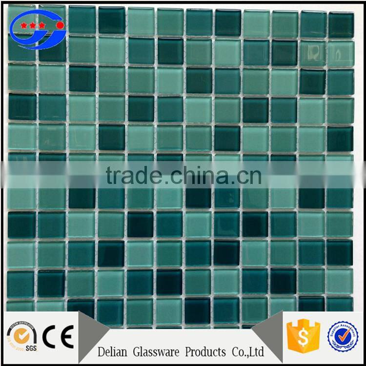 green iridescent mosaic tile