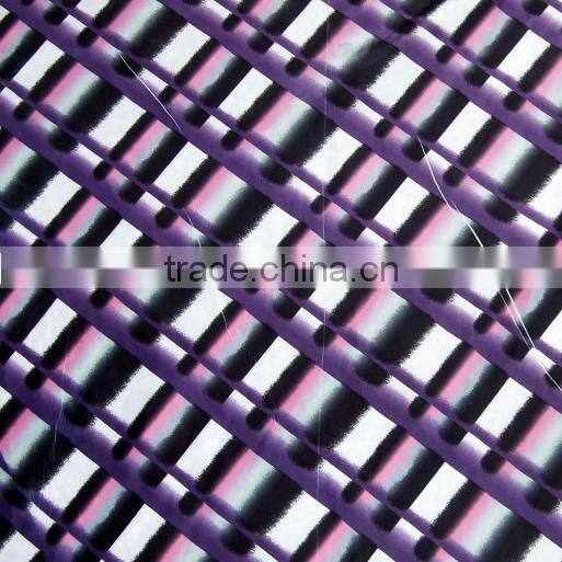 100% Polyester 75D Checked Printed Fabric