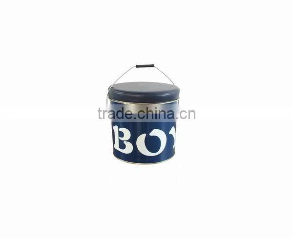 Europe Popular High Quality storage metal fancy pattern bucket stool