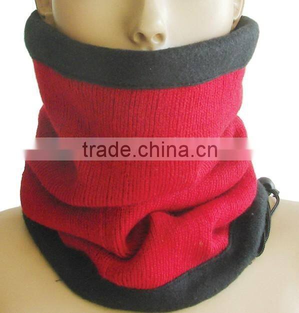 plain color knitted winter neck warmer scarf