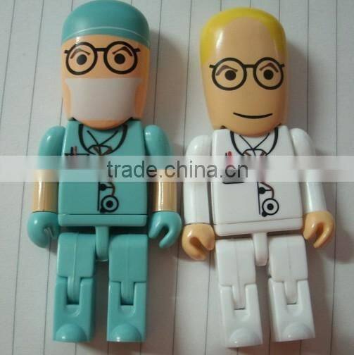 ABS plastic material custom logo printing dental dentist human shape usb flash pen drive