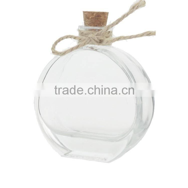 Clear Round Glass Bottle With Cork,Wishing Glass Bottles With Cork Stoppers