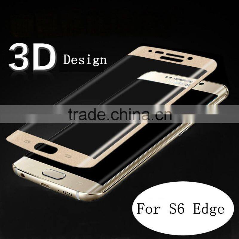 2016 Full Curved Tempered Glass Screen Protector for Samsung Galaxy S6 Edge