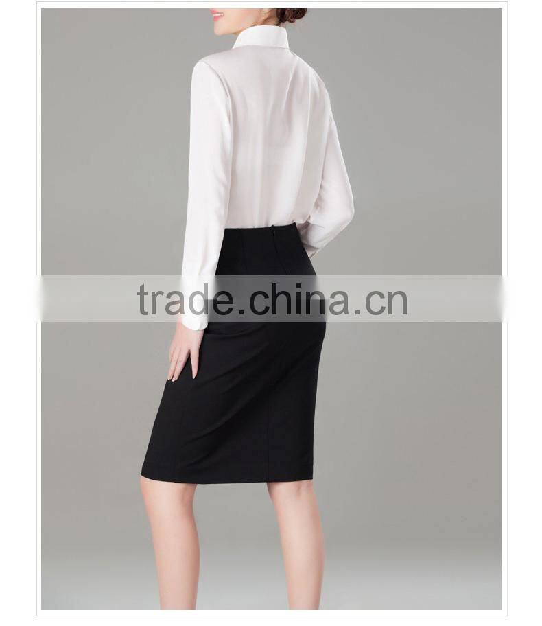 Women's Color-Block Silk 100% Top Blouse Shirt OEM ODM Type Clothing Factory Manufacturer From Guangzhou