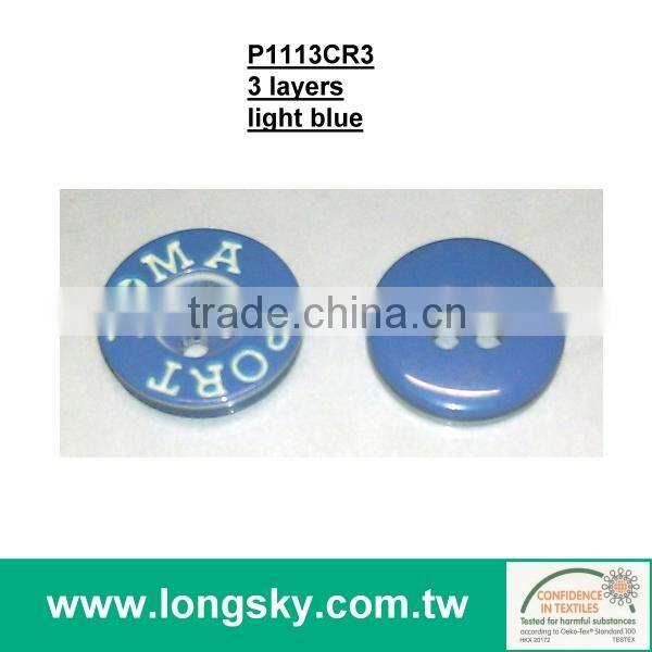 (#P1292-07) eco friendly customized fashion designer colourful round resin clothing button