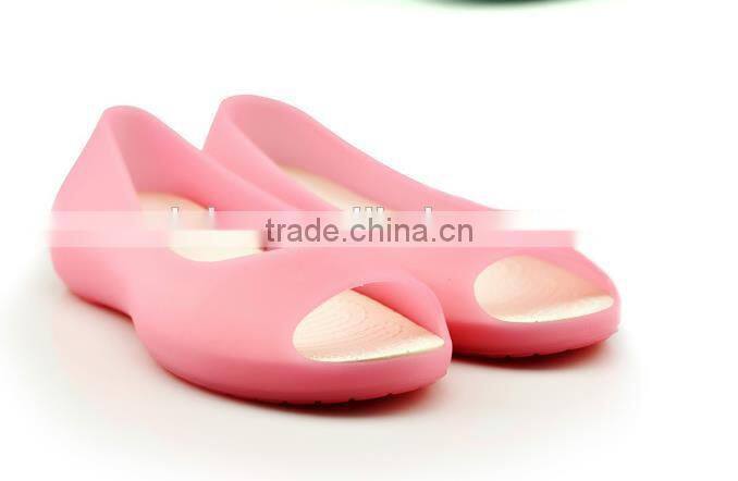 Comfort flat jelly shoes for ladies