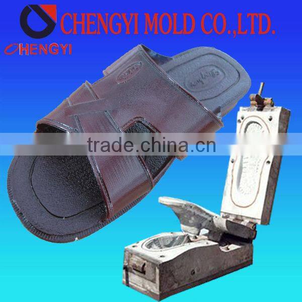 2014 leather casting PVC slipper mold for man design